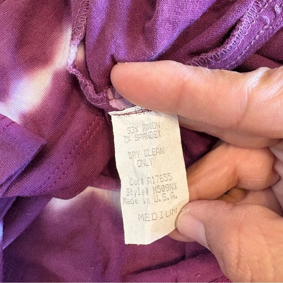 Vintage SKY Tie Dye Maxi Dress Crochet Halter Boho Festival Gypsy Romantic M - Picture 8 of 8